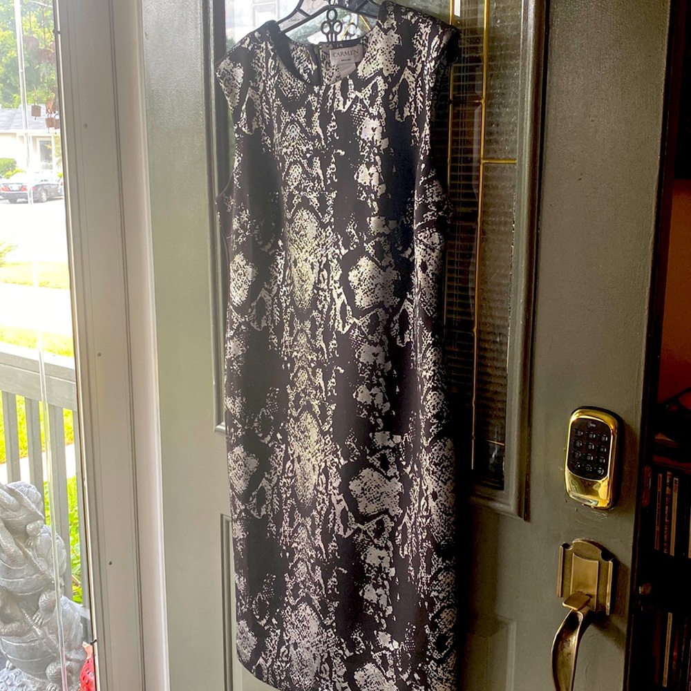 Silver and Black Dress by Carmen Size Large